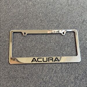 Acura Chrome Silver Metal License Plate Frame